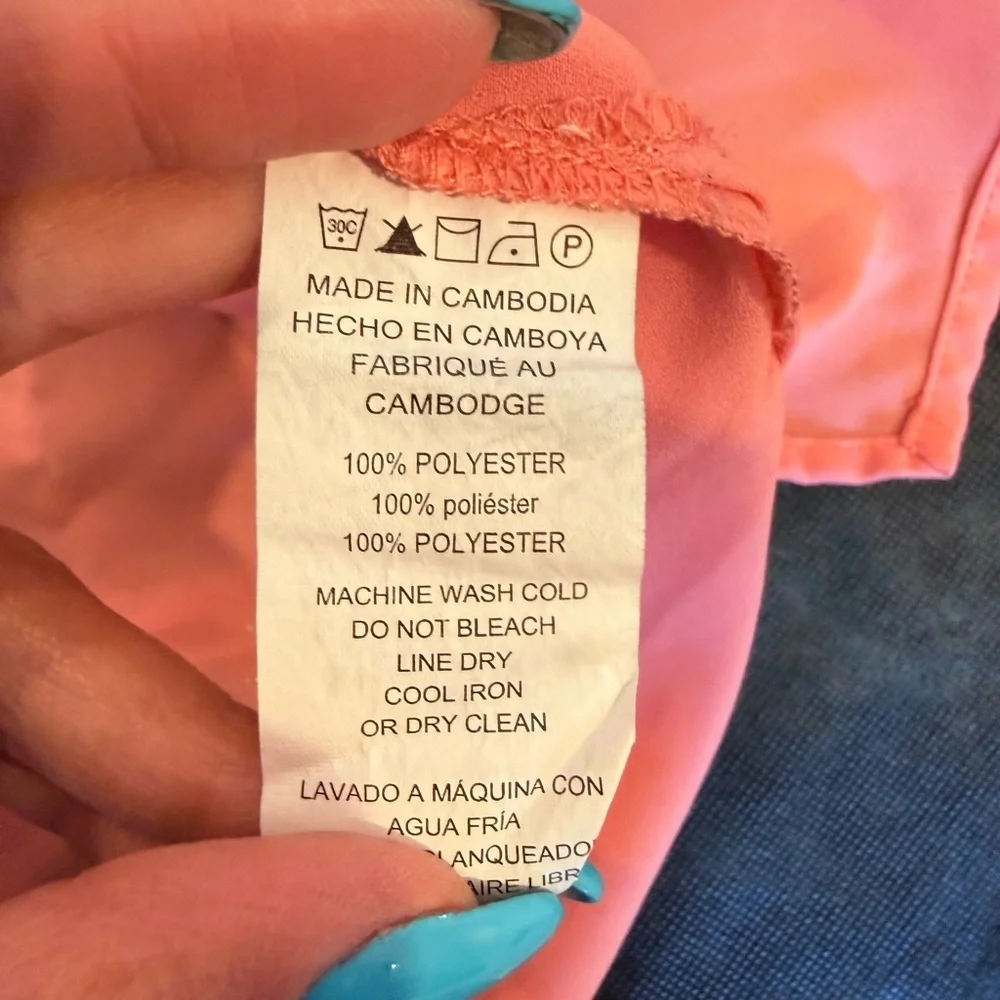 🔥Michael Kors Pink Zip-Front Long Sleeve Blouse Women’s Size XL EUC🔥